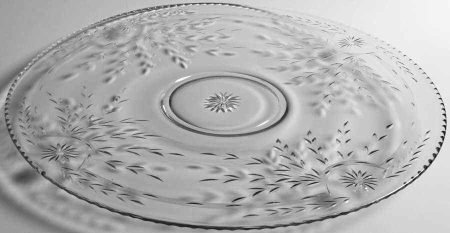 Hostess (Stem 75, Cut 17) 14" Torte Plate by Glastonbury - Lotus-1