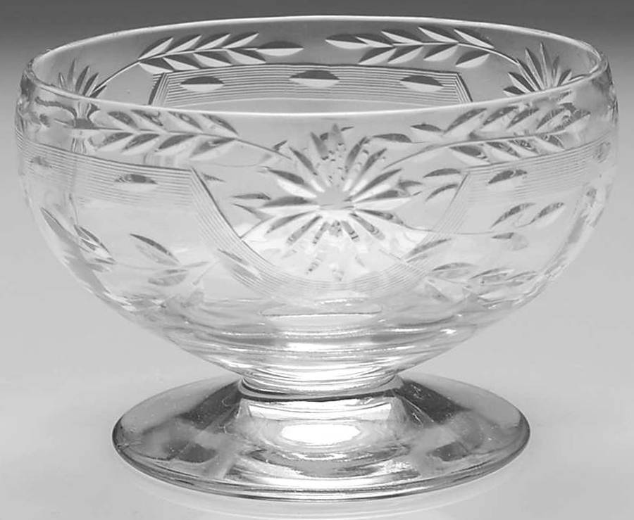 Hostess (Stem 75, Cut 17) Footed Fruit Salad/Finger Bowl by Glastonbury - Lotus-1