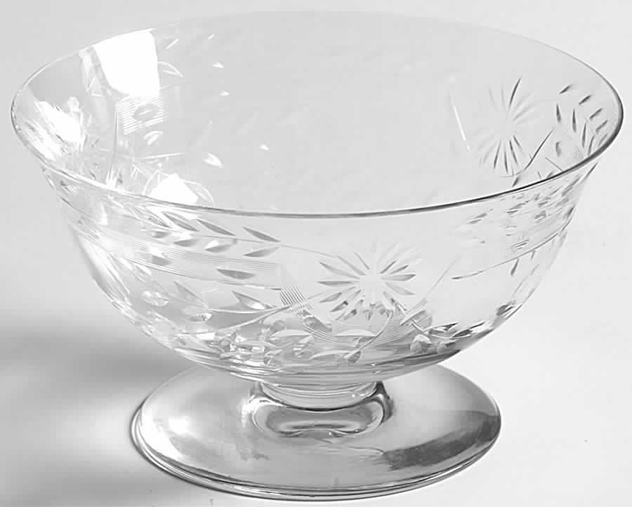 Hostess (Stem 67, Cut 17) Footed Fruit Salad/Finger Bowl by Glastonbury - Lotus-1