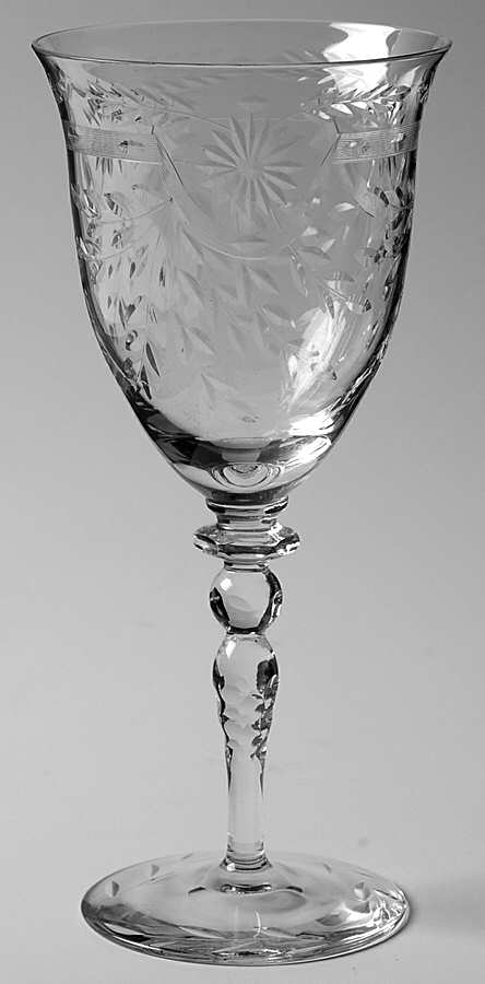 Hostess (Stem 67, Cut 17) Water Goblet by Glastonbury - Lotus-1