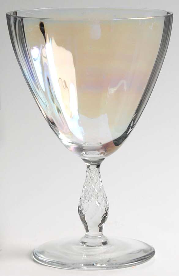 Iridescent Water Goblet by Glastonbury - Lotus-1