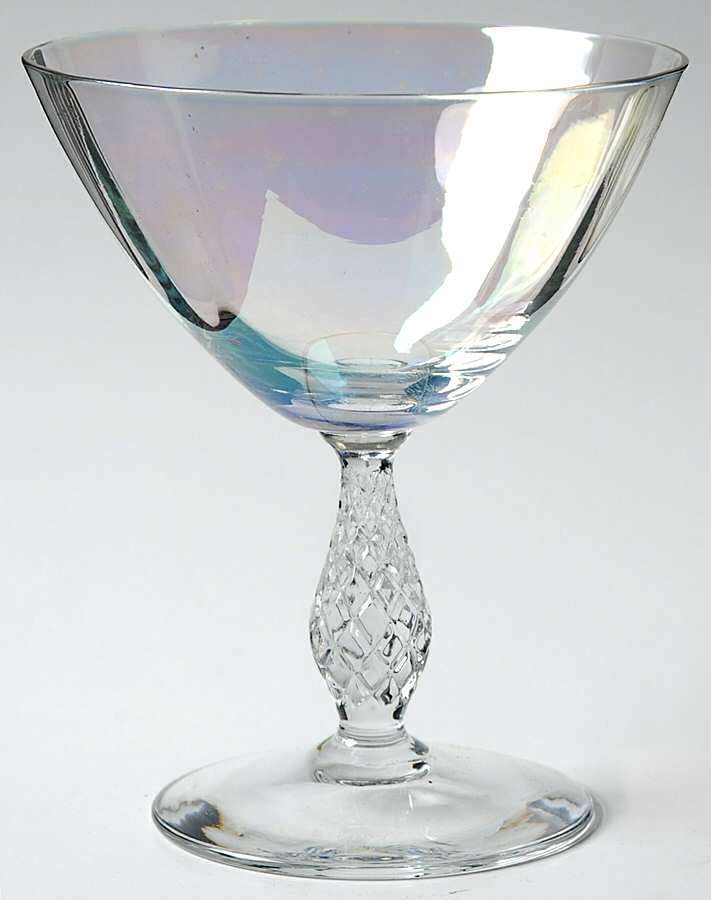 Iridescent Champagne/Tall Sherbet by Glastonbury - Lotus-1