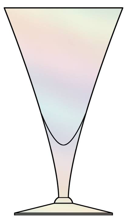 Iridescent Water Goblet by Glastonbury - Lotus-1