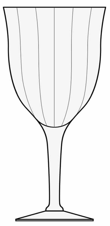 Iridescent Lustre Water Goblet by Glastonbury - Lotus-1