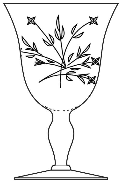 L17-1 Water Goblet by Glastonbury - Lotus-1