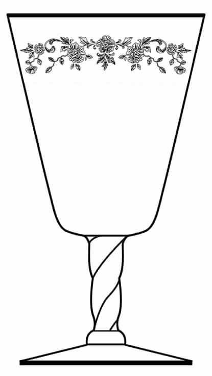 L25-1 Water Goblet by Glastonbury - Lotus-1