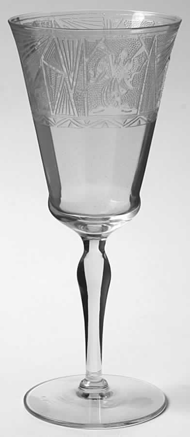La Furiste Clear Water Goblet by Glastonbury - Lotus-1
