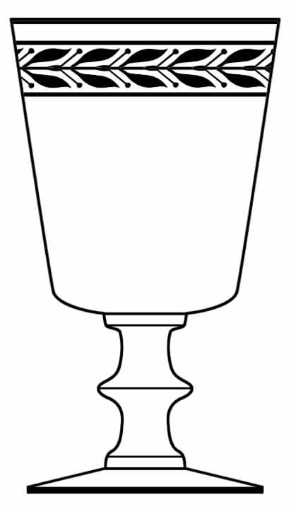 Laurel Water Goblet by Glastonbury - Lotus-1
