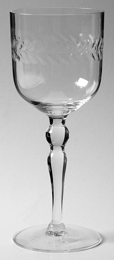 Laurel Wreath Water Goblet by Glastonbury - Lotus-1