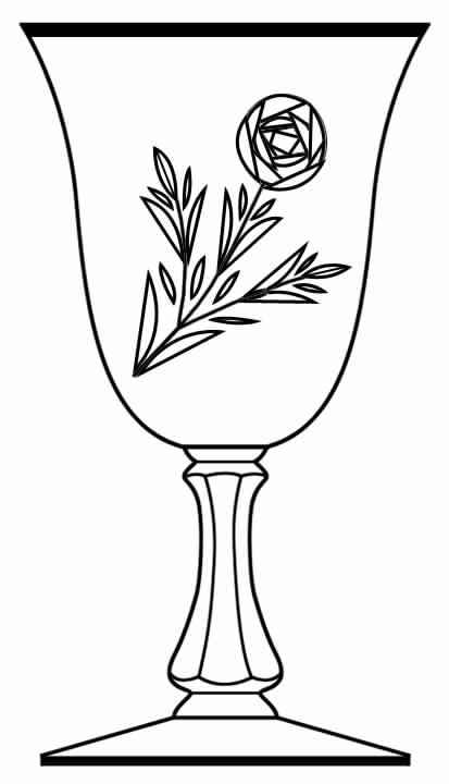 Lotus Rose Water Goblet by Glastonbury - Lotus-1