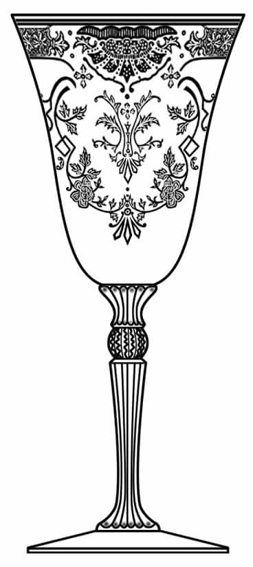 Louise Topaz Water Goblet by Glastonbury - Lotus-1