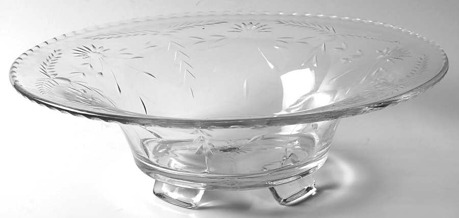 Majesty (Stem 77, Cut 24) 11" 4-Toed Footed Bowl by Glastonbury - Lotus-1