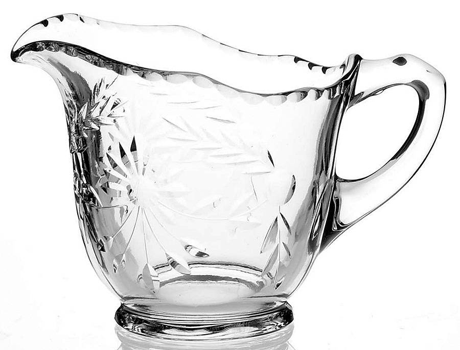 Majesty (Stem 77, Cut 24) Creamer by Glastonbury - Lotus-1