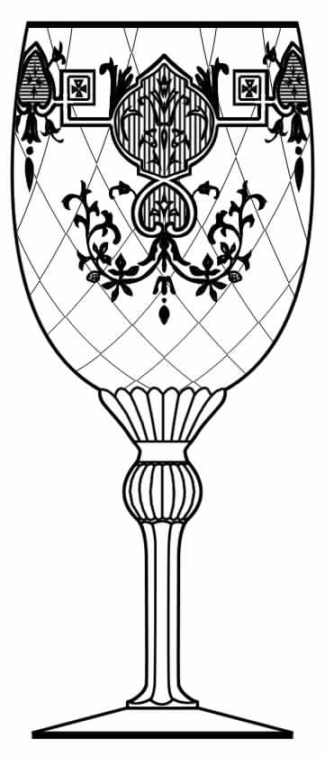 Mary Louise Water Goblet by Glastonbury - Lotus-1