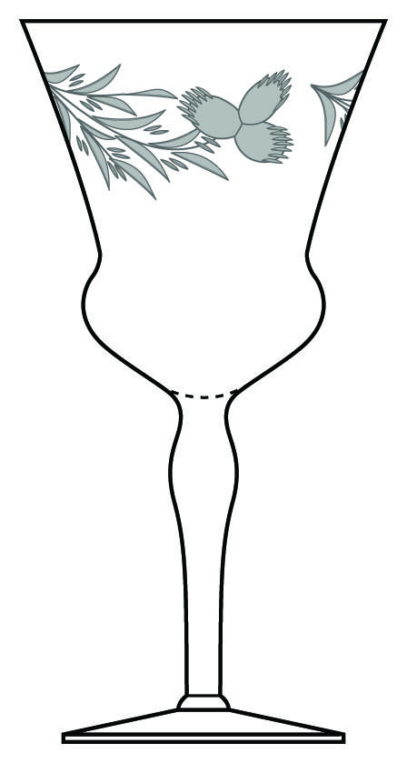 Marty Water Goblet by Glastonbury - Lotus-1