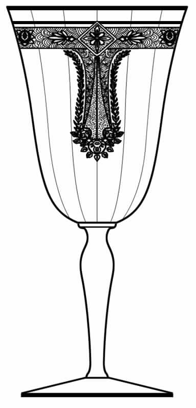 Martha Water Goblet by Glastonbury - Lotus-1