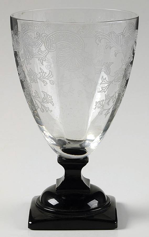 Mcguire Black 8 Oz Footed Tumbler by Glastonbury - Lotus-1
