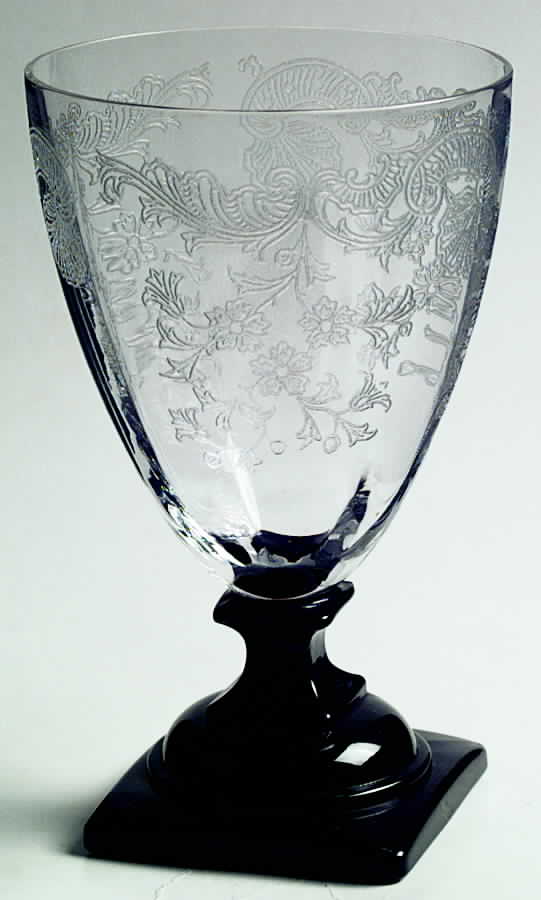 Mcguire Black Water Goblet by Glastonbury - Lotus-1