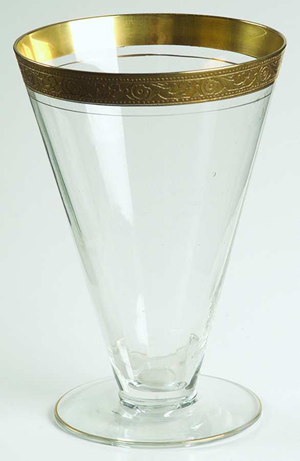 Minton 1125 (Gold, Optic) Footed Tumbler by Glastonbury - Lotus-1