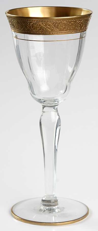 Minton 1125 (Gold, Optic) Wine Glass by Glastonbury - Lotus-1
