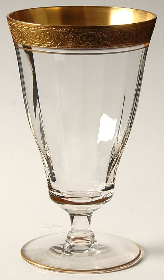 Minton 1125 (Gold, Optic) Footed Tumbler by Glastonbury - Lotus-1