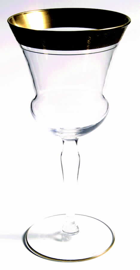 Minuet (Gold Encrusted, Stem 3720) Water Goblet by Glastonbury - Lotus-1