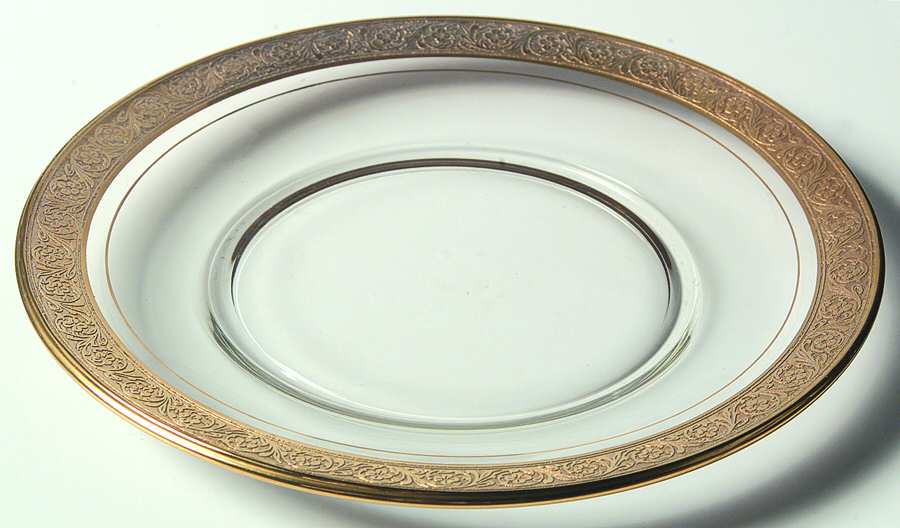 Minuet (Gold Encrusted, Stem 3720) Luncheon Plate by Glastonbury - Lotus-1