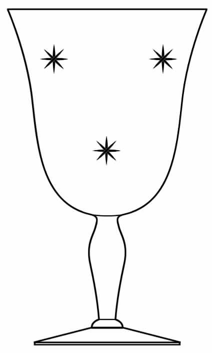 Morning Star Clear Water Goblet by Glastonbury - Lotus-1