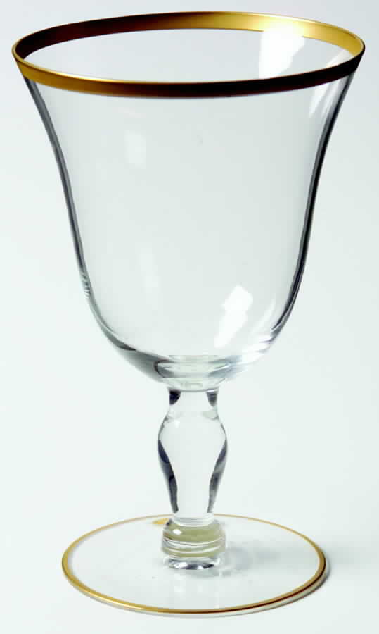 Oxford Gold Water Goblet by Glastonbury - Lotus-1