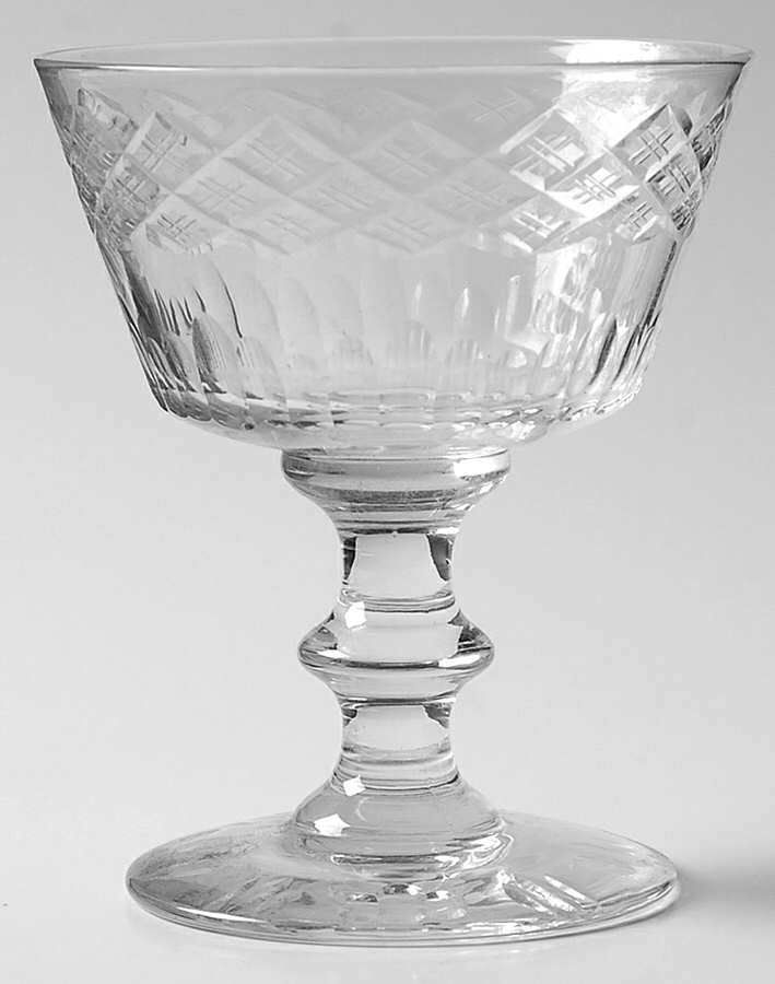 Oxford (Cut, Stem 682) Champagne/Tall Sherbet by Glastonbury - Lotus-1