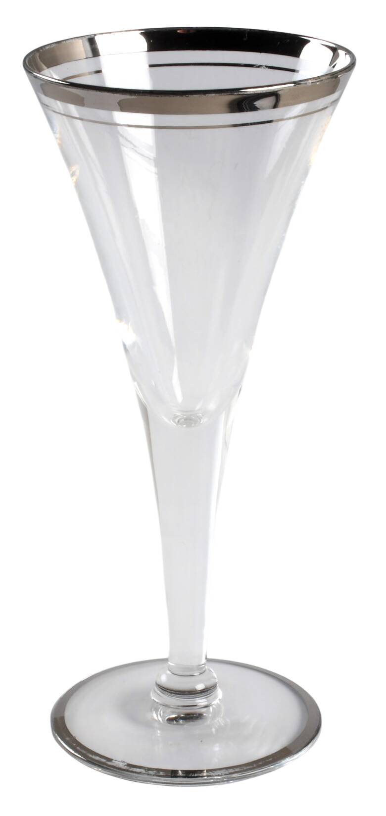 Platinum Band "A" Wine Glass by Glastonbury - Lotus-1