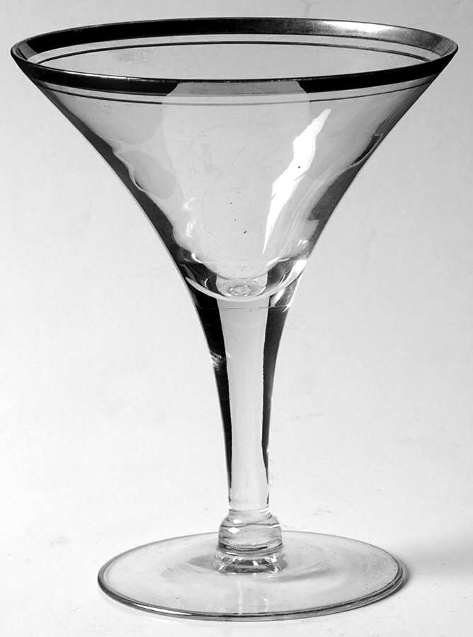 Platinum Band "A" Champagne/Tall Sherbet by Glastonbury - Lotus-1