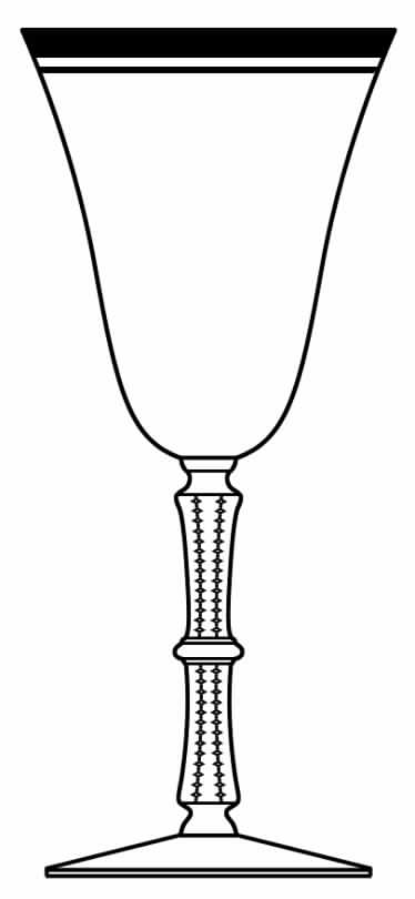 Platinum Bands 600 Water Goblet by Glastonbury - Lotus-1