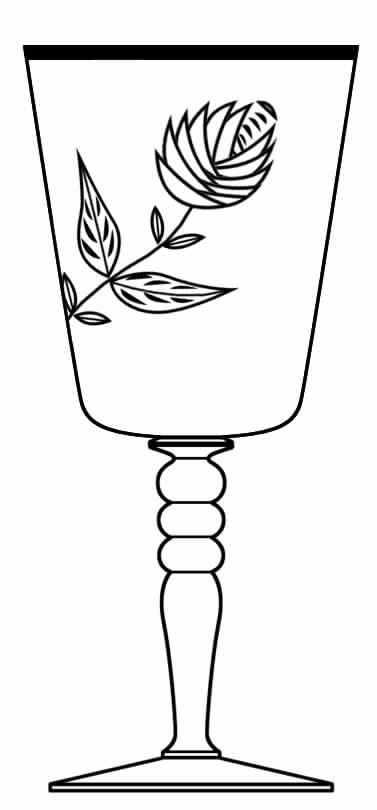 Platinum York Water Goblet by Glastonbury - Lotus-1
