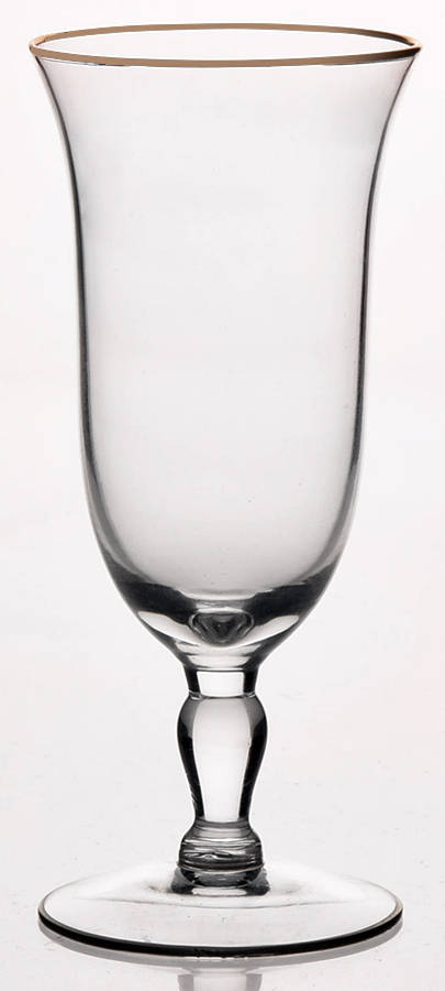 Princess Clear (Gold Trim) Juice Glass by Glastonbury - Lotus-1