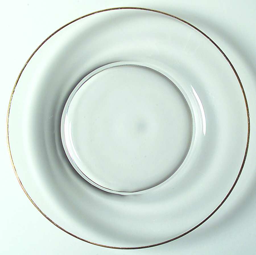 Princess Clear (Gold Trim) Luncheon Plate by Glastonbury - Lotus-1