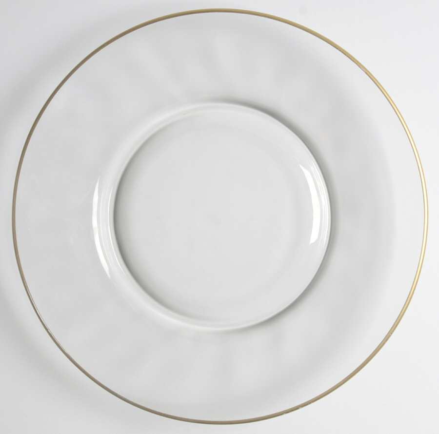 Princess Clear (Gold Trim) Luncheon Plate by Glastonbury - Lotus-1