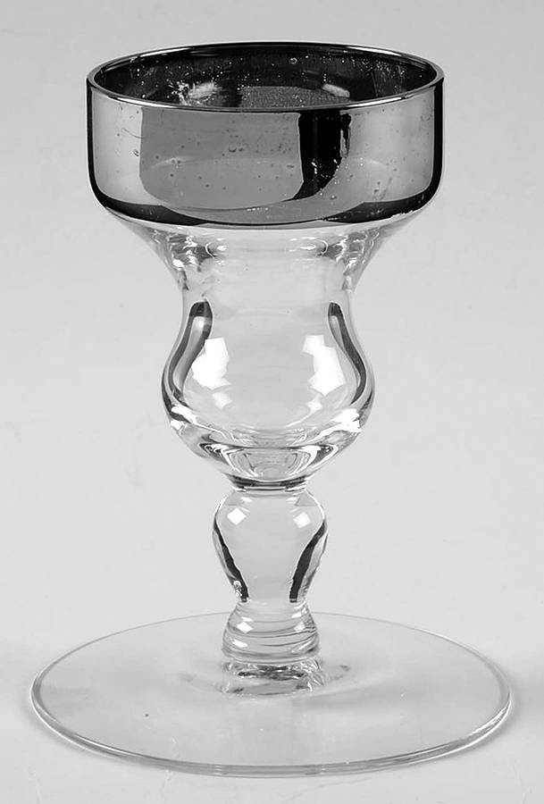 Puritan Platinum (Stem 92) Single Light Candlestick by Glastonbury - Lotus-1