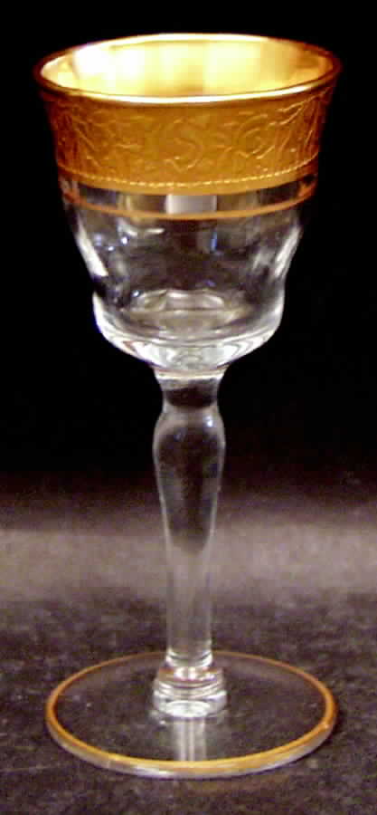 Rambler Rose 1125 Gold Cordial Glass by Glastonbury - Lotus-1