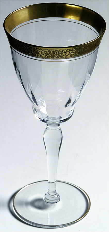 Rambler Rose 1125 Gold Water Goblet by Glastonbury - Lotus-1