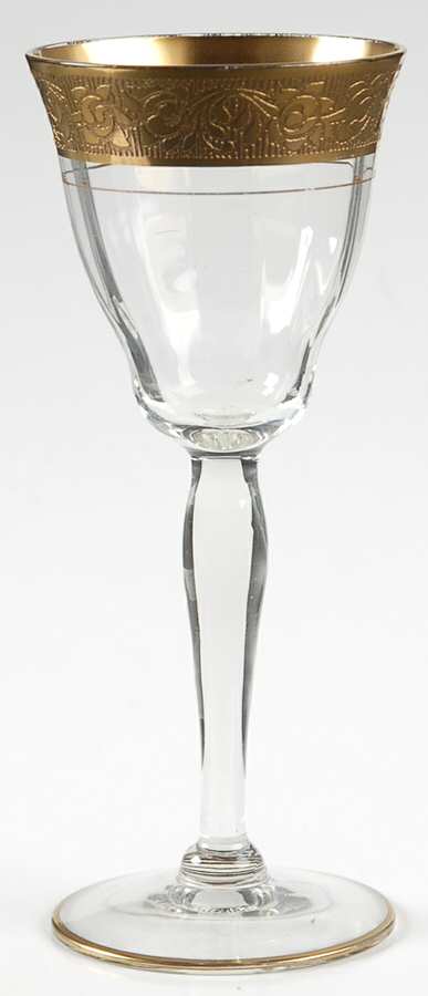 Rambler Rose 1125 Gold Wine Glass by Glastonbury - Lotus-1