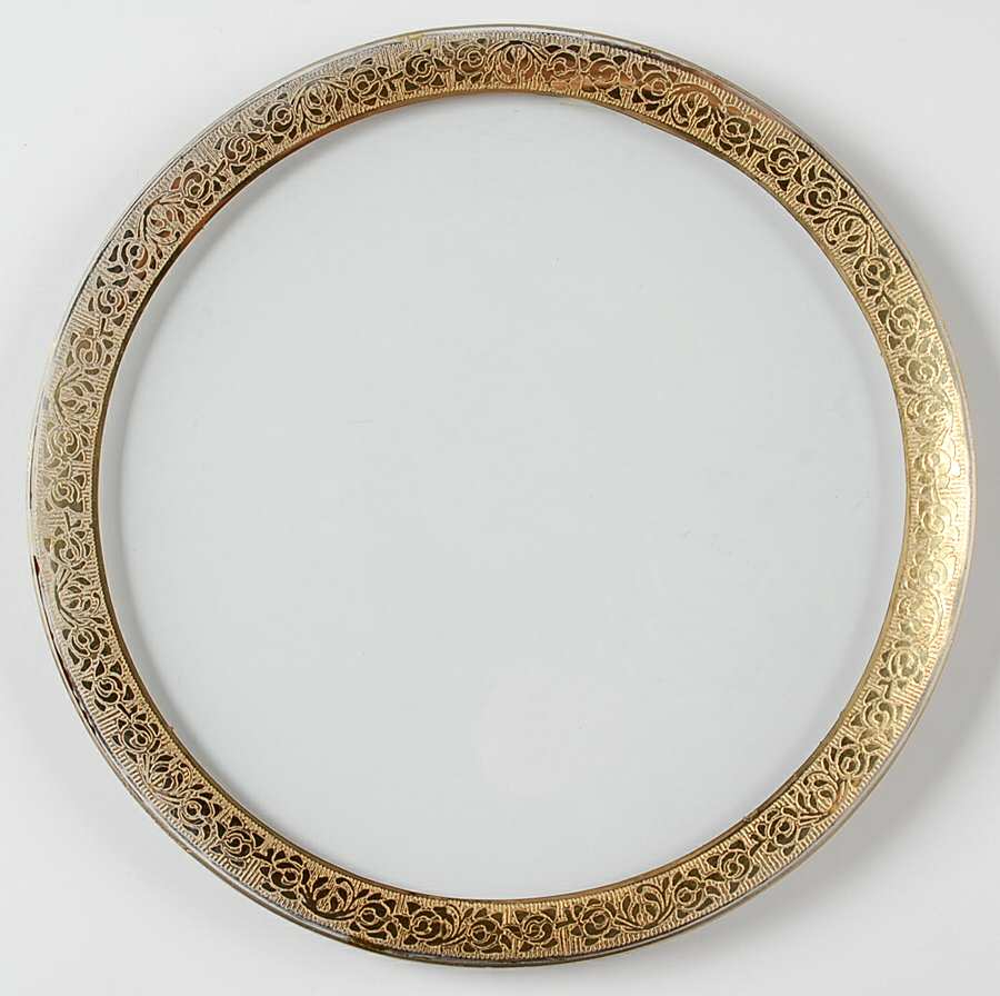 Rambler Rose 1125 Gold Luncheon Plate by Glastonbury - Lotus-1