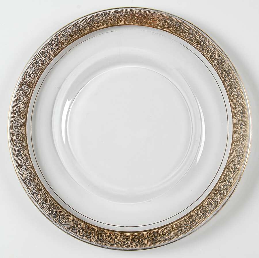 Rambler Rose 1125 Gold Luncheon Plate by Glastonbury - Lotus-1