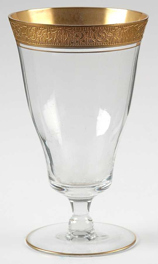 Rambler Rose 1125 Gold Footed Tumbler by Glastonbury - Lotus-1
