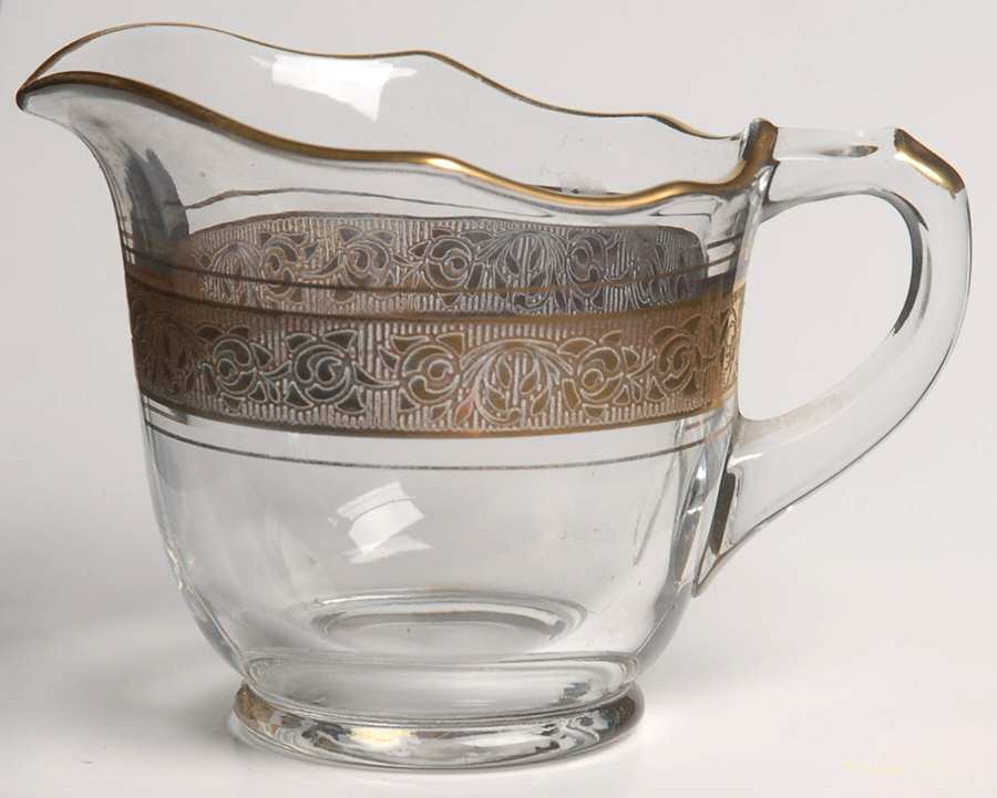 Rambler Rose 1125 Gold Creamer by Glastonbury - Lotus-1