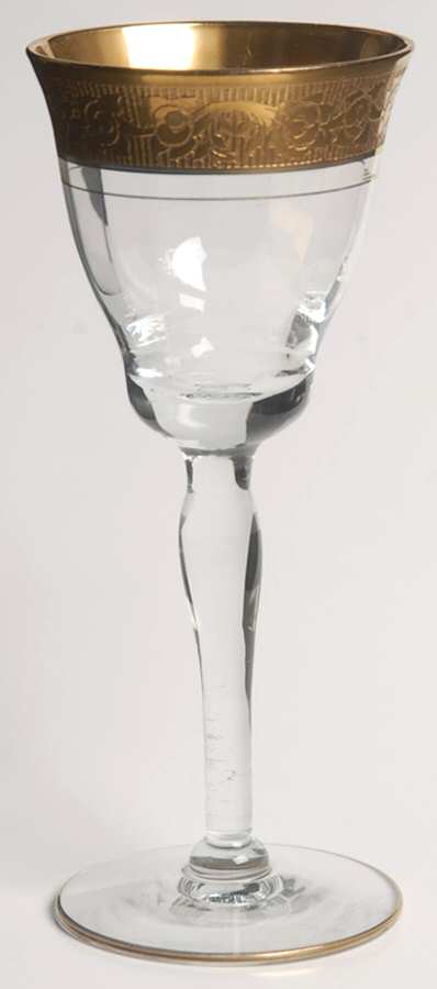 Rambler Rose 1125 Gold Sherry Glass by Glastonbury - Lotus-1
