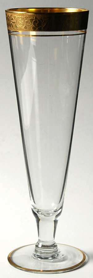 Rambler Rose 1125 Gold Pilsner Glass by Glastonbury - Lotus-1