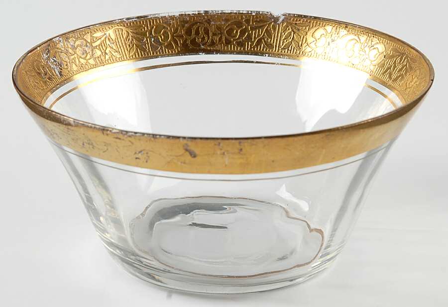 Rambler Rose 1125 Gold Finger Bowl by Glastonbury - Lotus-1