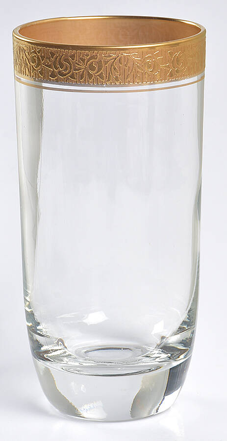 Rambler Rose 35 Gold (Non Optic) Highball Glass by Glastonbury - Lotus-1