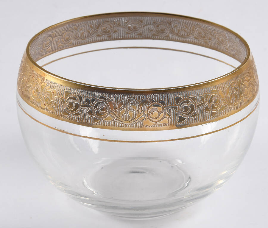 Rambler Rose 35 Gold (Non Optic) Mayonnaise Bowl, Bowl Only by Glastonbury - Lotus-1